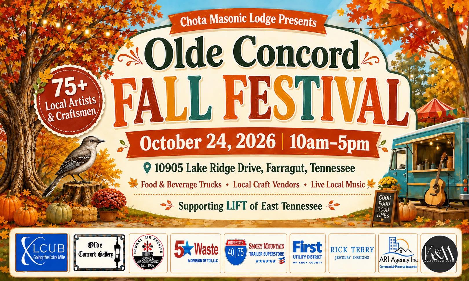 Old Concord Fall Festival flyer for October 24