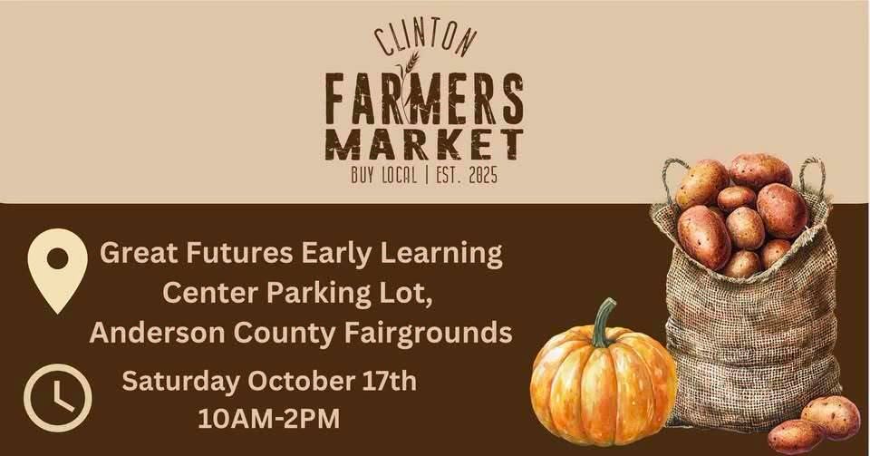 Clinton Farmers Market flyer for October 24