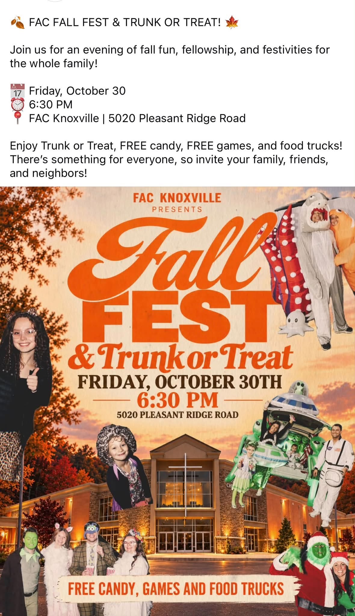 FAC Fall Fest & Trunk or Treat