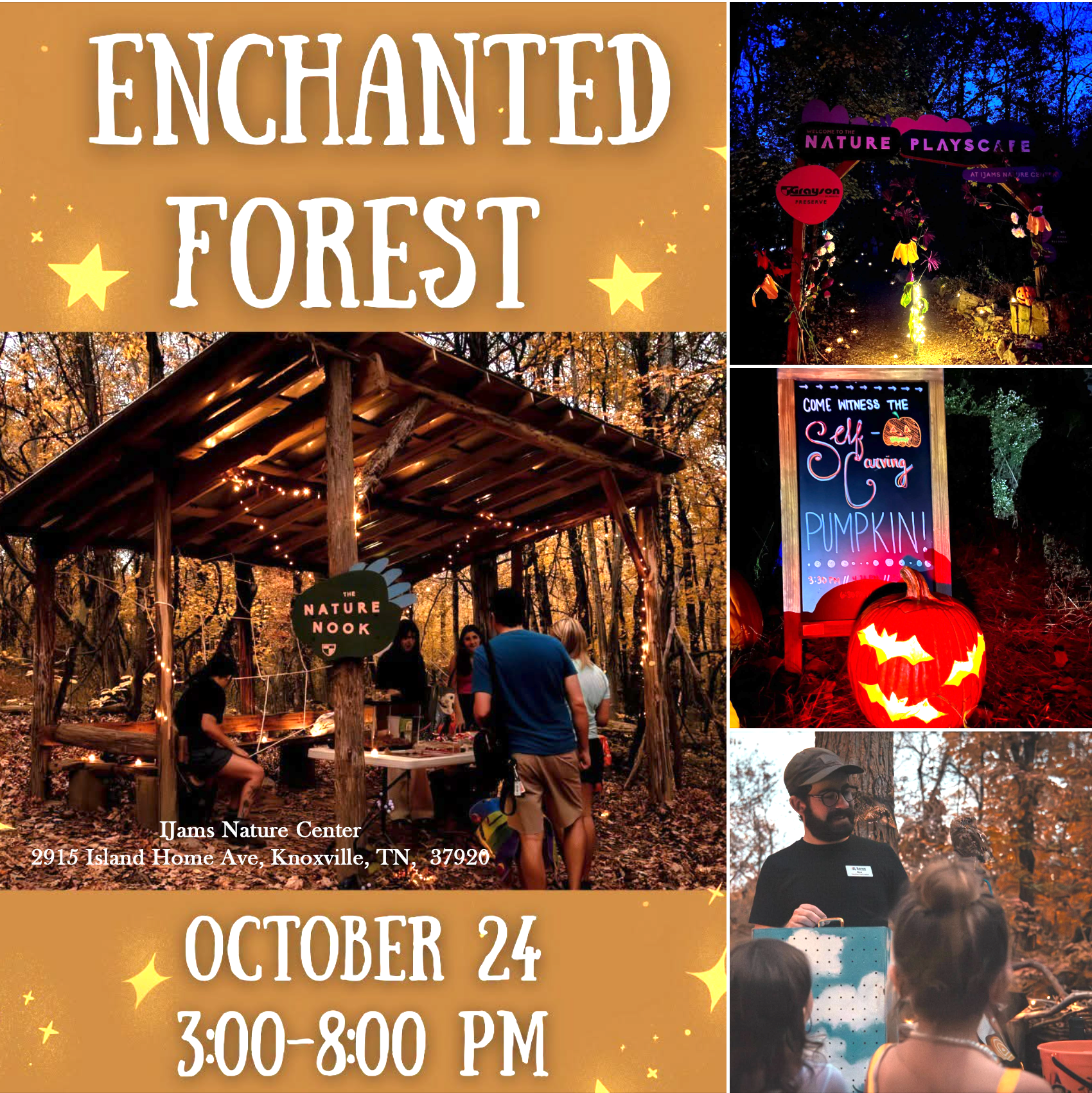 Enchanted Forest at Ijams Nature Center, October 24, 3 to 8 PM