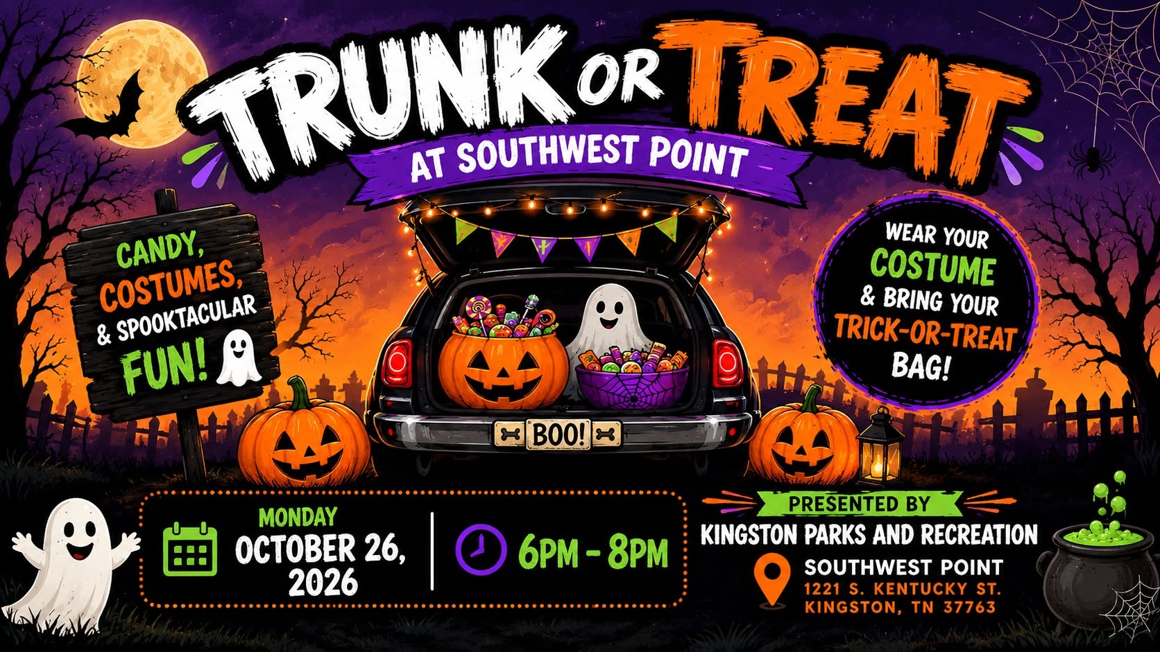 Trunk or Treat in Kingston, October 26