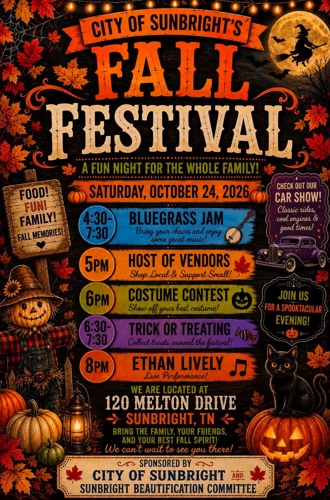 Sunbright event flyer for October 24